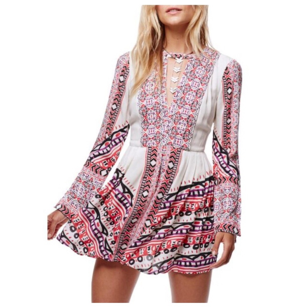 Free People Tegan Border Print Dress